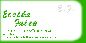 etelka fulep business card